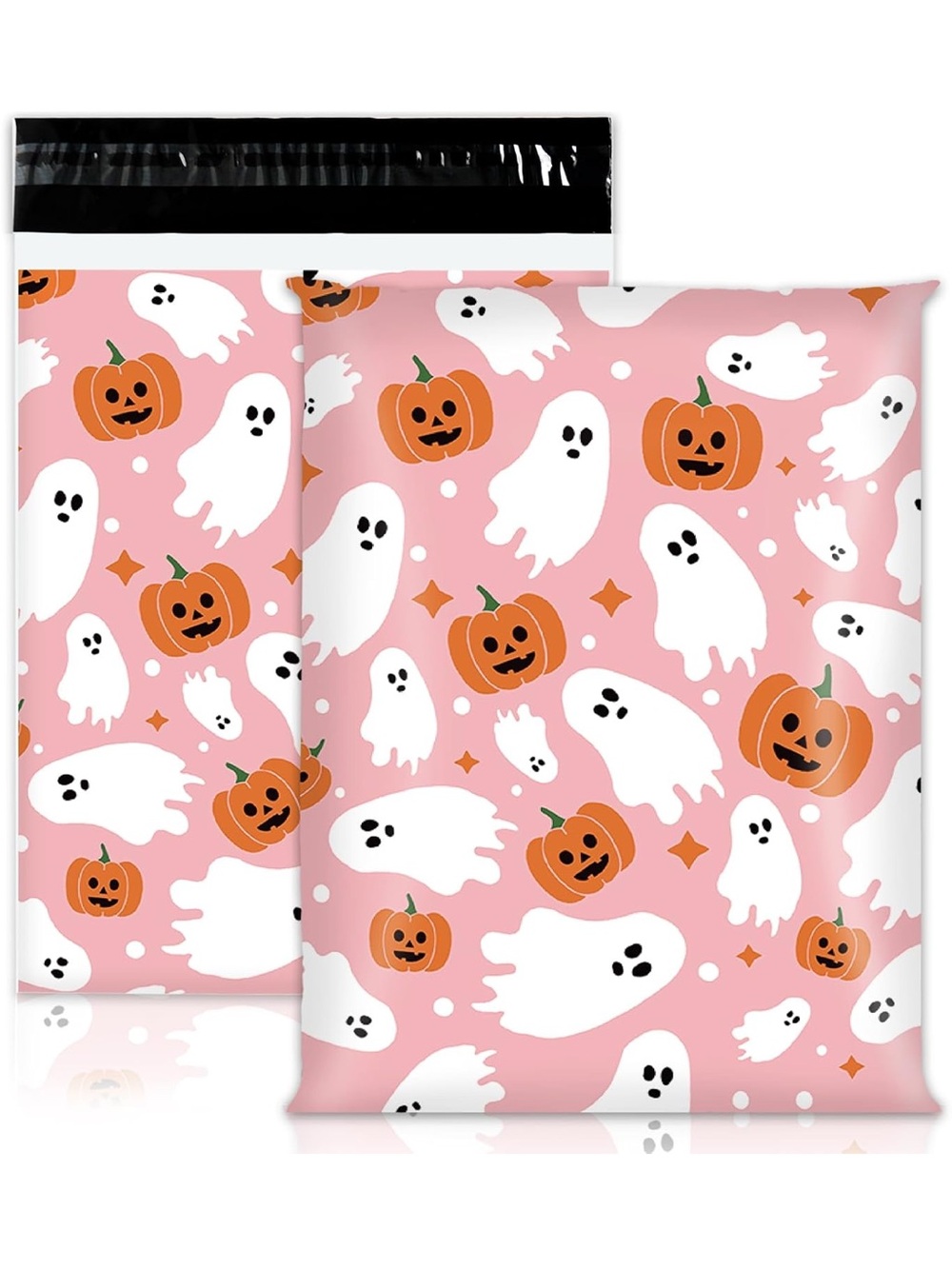Halloween Ghost & Pumpkin Mailer Bags - Pink 10ct